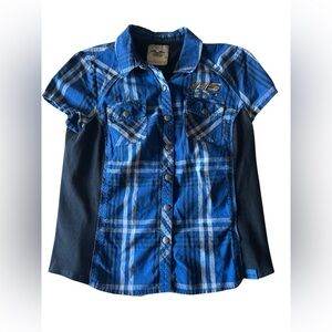 Harley-Davidson Blue Plaid Button Down Shirt